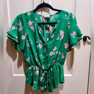 Woman blouse, green, size M